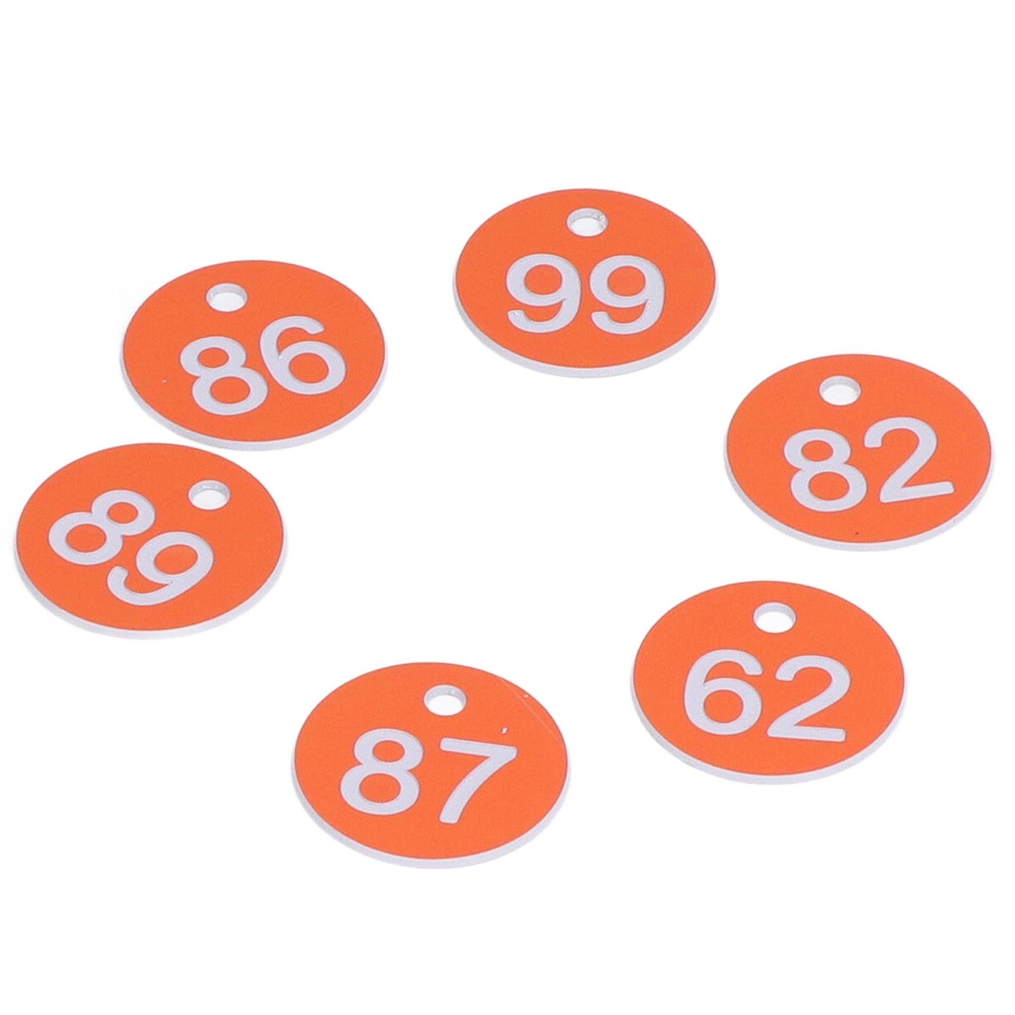 50Pcs Numbered Label Round Simple Beautiful Beehive Tag Breeding Supplies for Beekeeping Animal Husbandry Numbers 51 to 100 Orange - view 5