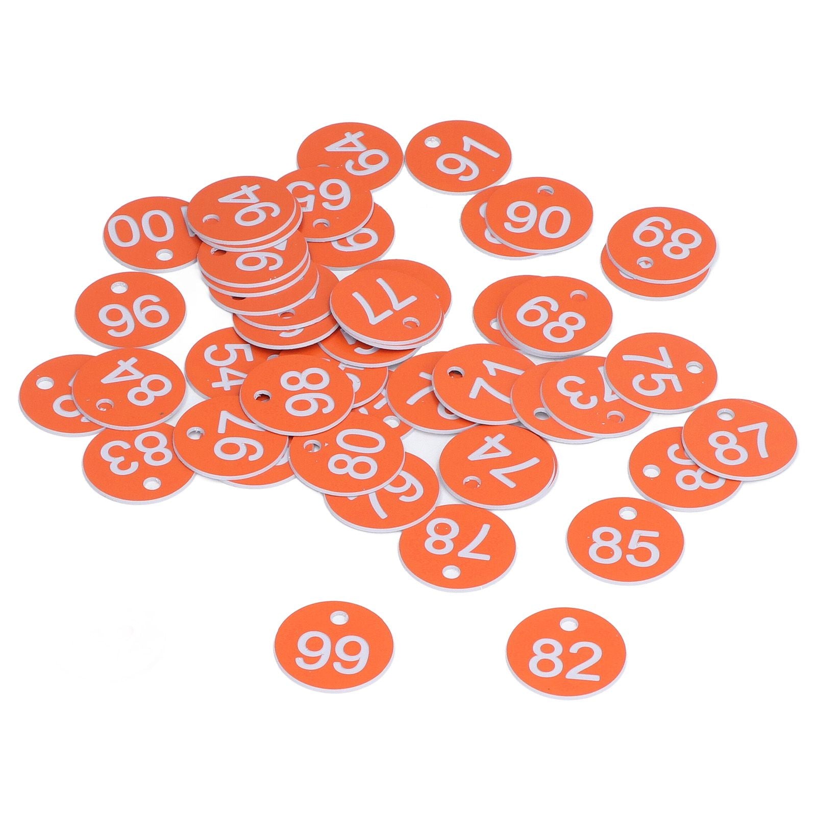 50Pcs Numbered Label Round Simple Beautiful Beehive Tag Breeding Supplies for Beekeeping Animal Husbandry Numbers 51 to 100 Orange - view 6