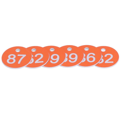 50Pcs Numbered Label Round Simple Beautiful Beehive Tag Breeding Supplies for Beekeeping Animal Husbandry Numbers 51 to 100 Orange - view 7