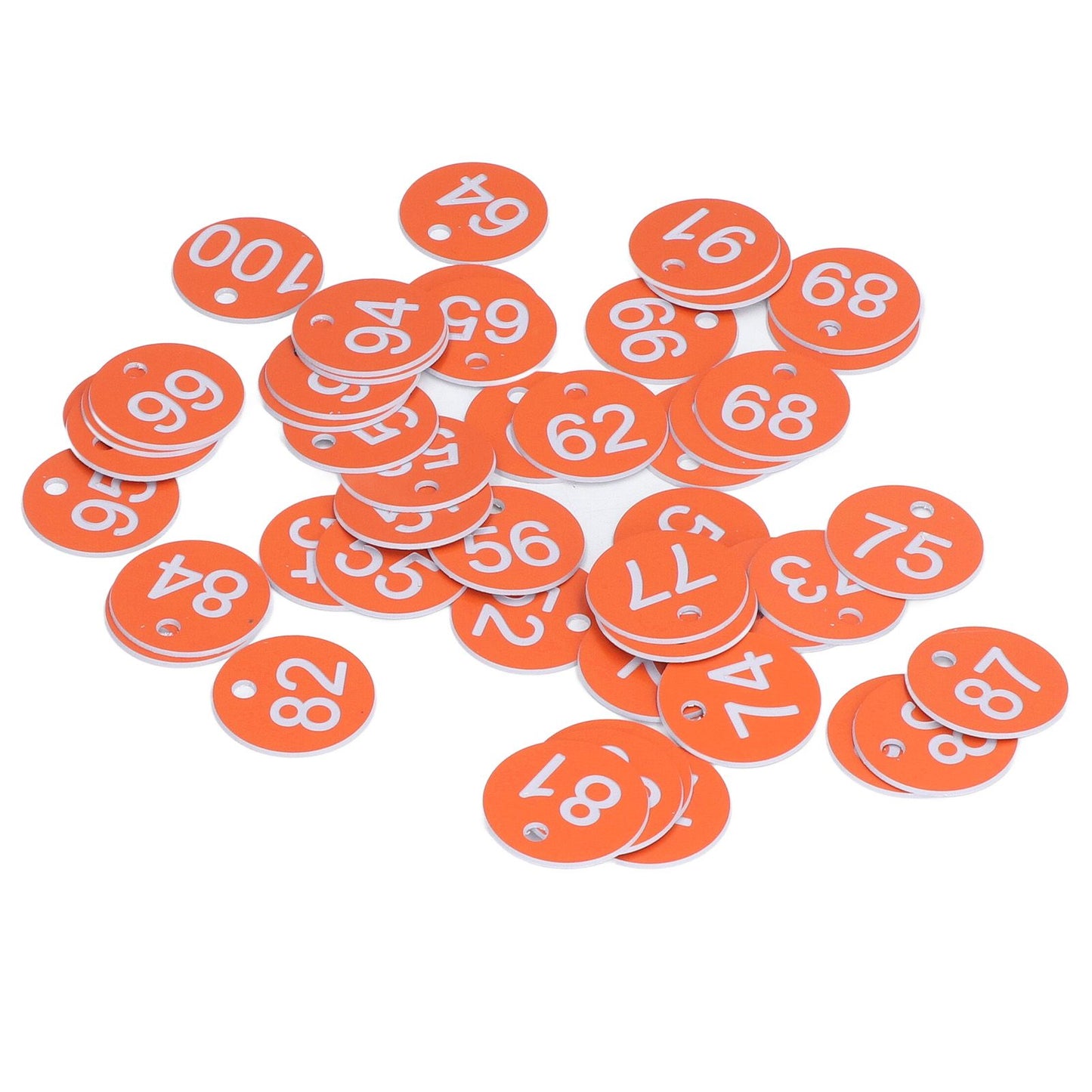 50Pcs Numbered Label Round Simple Beautiful Beehive Tag Breeding Supplies for Beekeeping Animal Husbandry Numbers 51 to 100 Orange - view 10