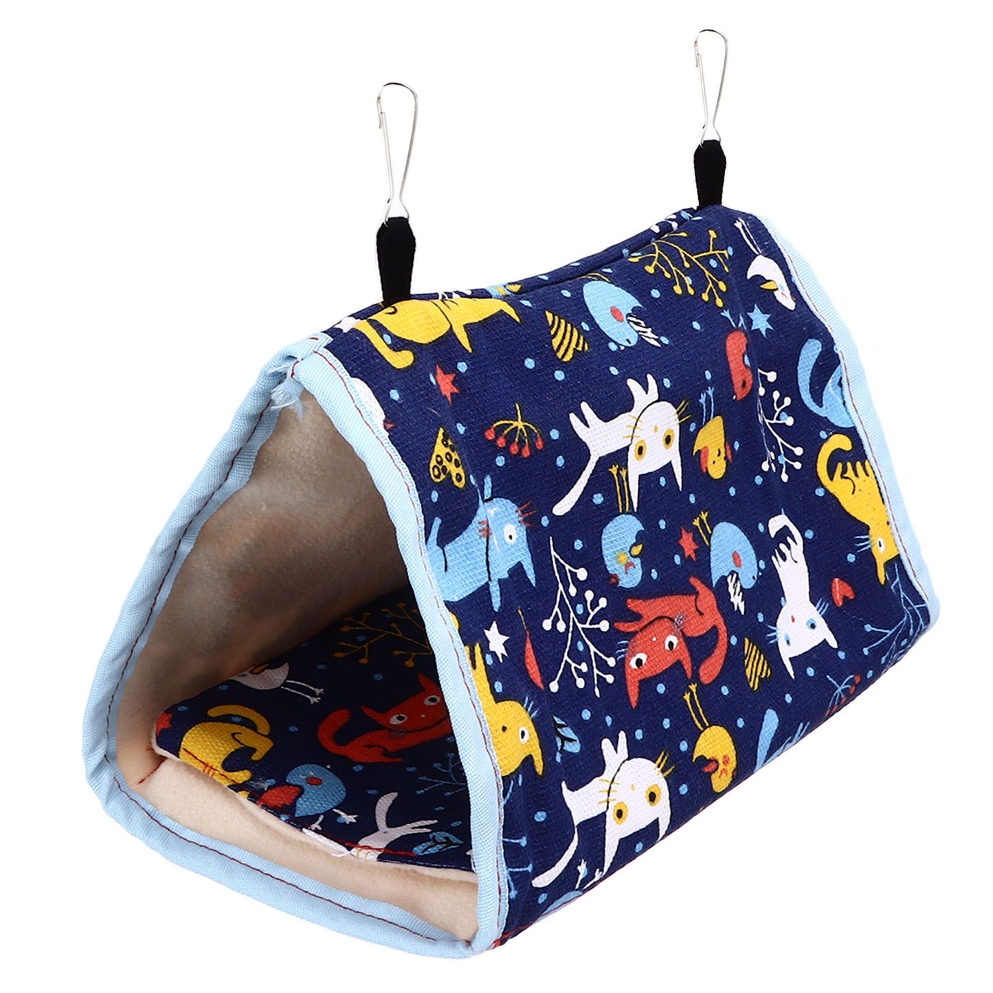 Warm Bird Nest Soft Thickened Foldable Bird Hanging Bed Toy with Hook for Parrots Parakeets - view 3