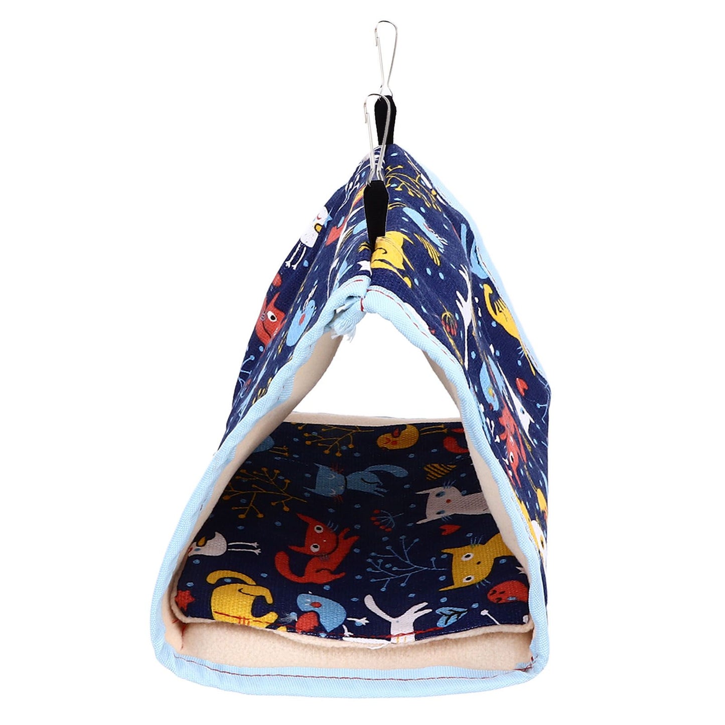 Warm Bird Nest Soft Thickened Foldable Bird Hanging Bed Toy with Hook for Parrots Parakeets - view 6