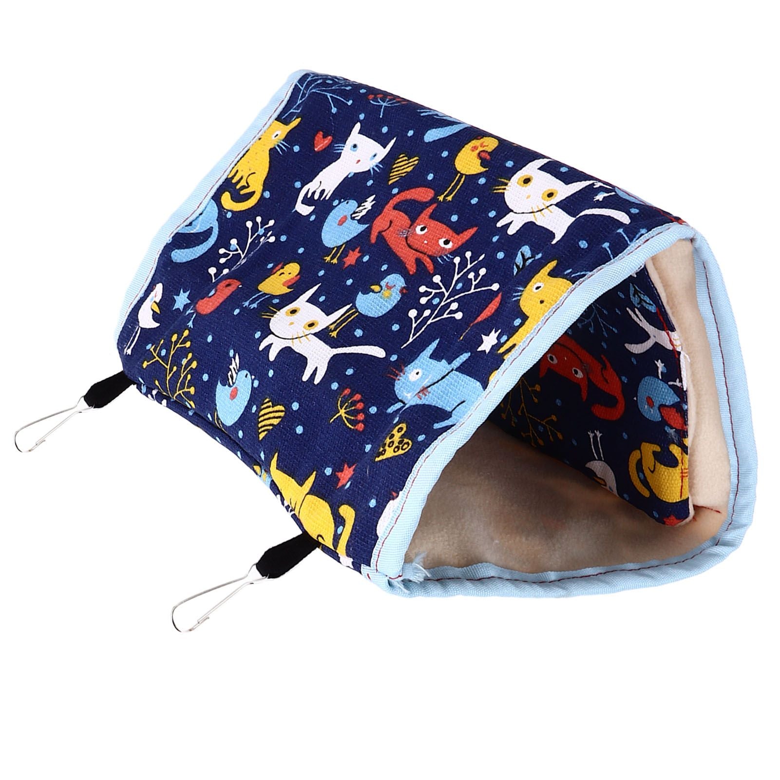 Warm Bird Nest Soft Thickened Foldable Bird Hanging Bed Toy with Hook for Parrots Parakeets - view 7