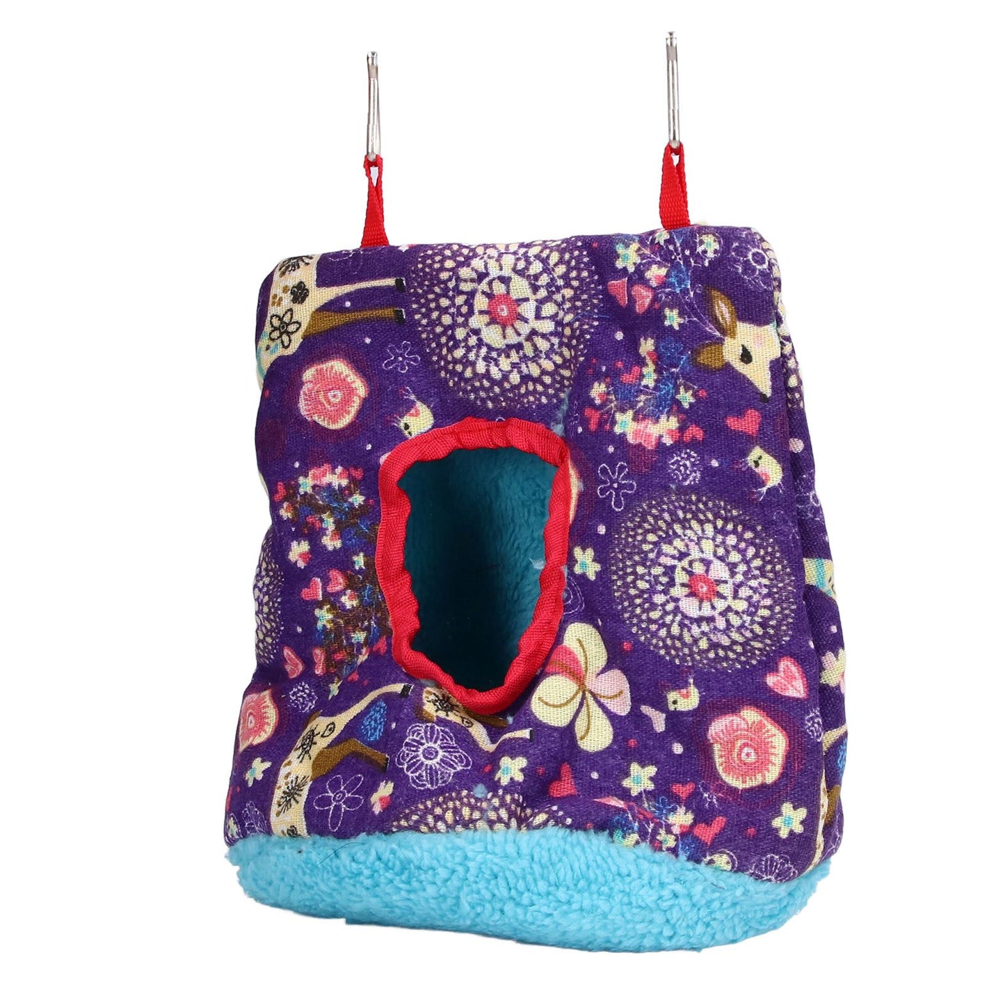 Warm Bird Hammock Plush Soft Foldable Round Bird Hanging Nest for Parrots Parakeet - view 2