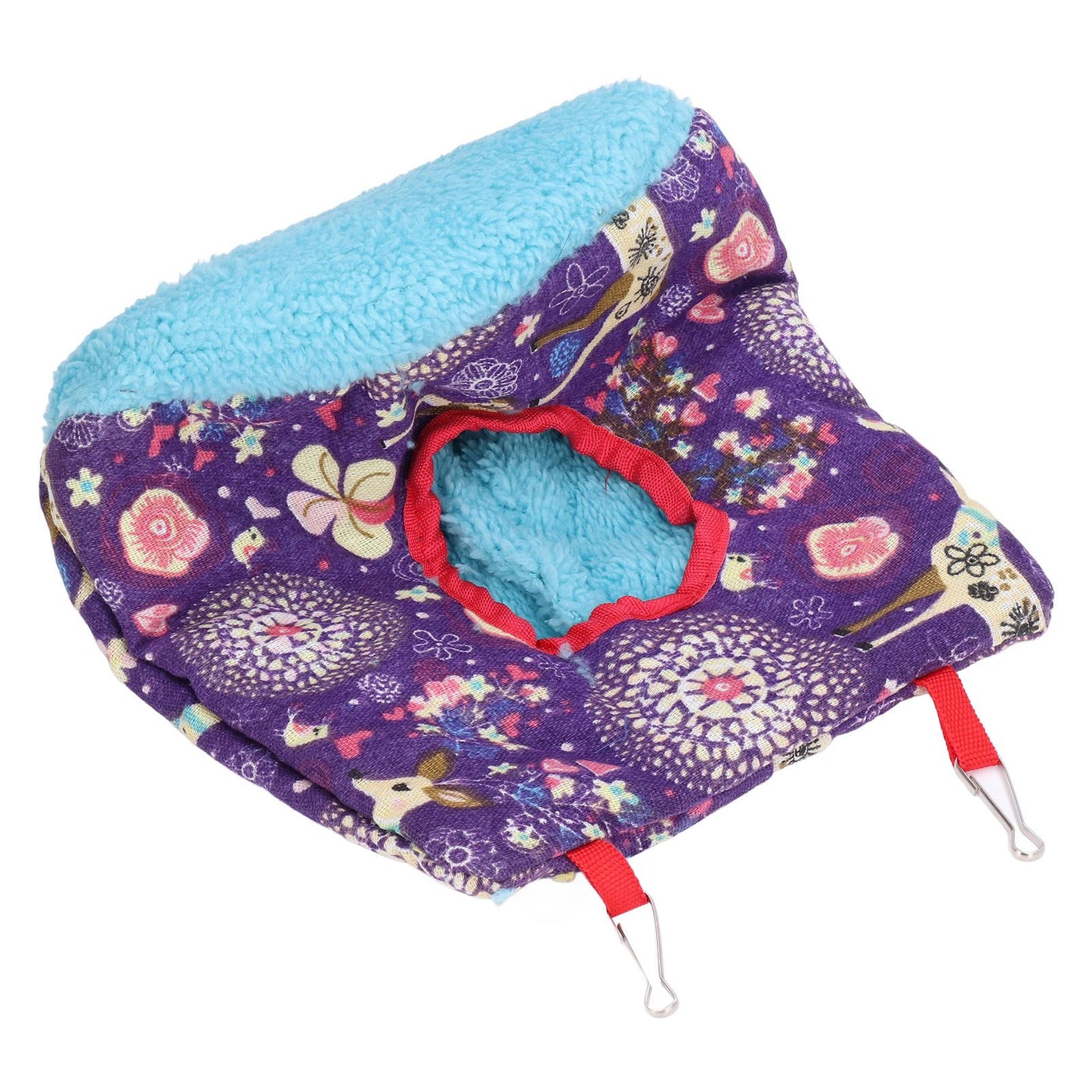 Warm Bird Hammock Plush Soft Foldable Round Bird Hanging Nest for Parrots Parakeet - view 3