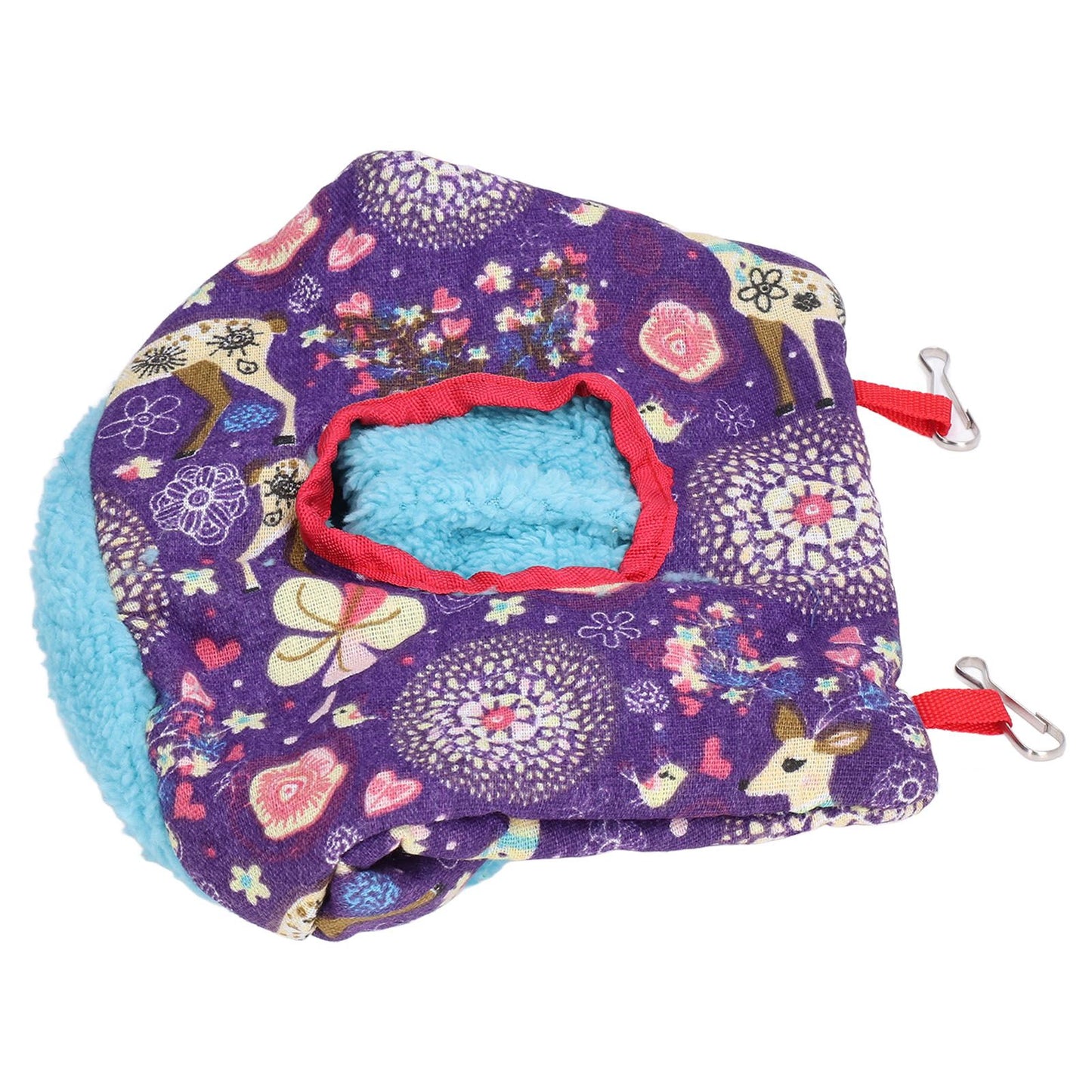 Warm Bird Hammock Plush Soft Foldable Round Bird Hanging Nest for Parrots Parakeet - view 5