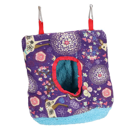 Warm Bird Hammock Plush Soft Foldable Round Bird Hanging Nest for Parrots Parakeet - view 8