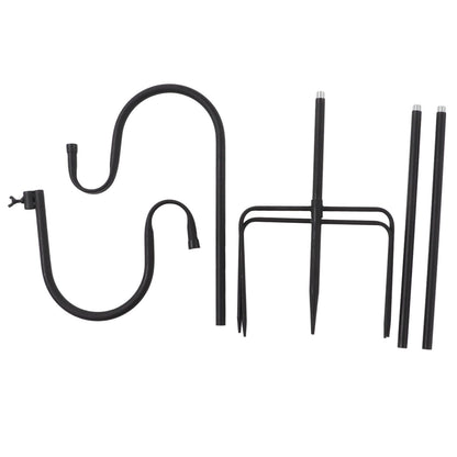 Shepherd's Hook Detachable Bird Feeder Hanger Iron 2 Hooks 5 Prong Bases Courtyard Accessories - view 2