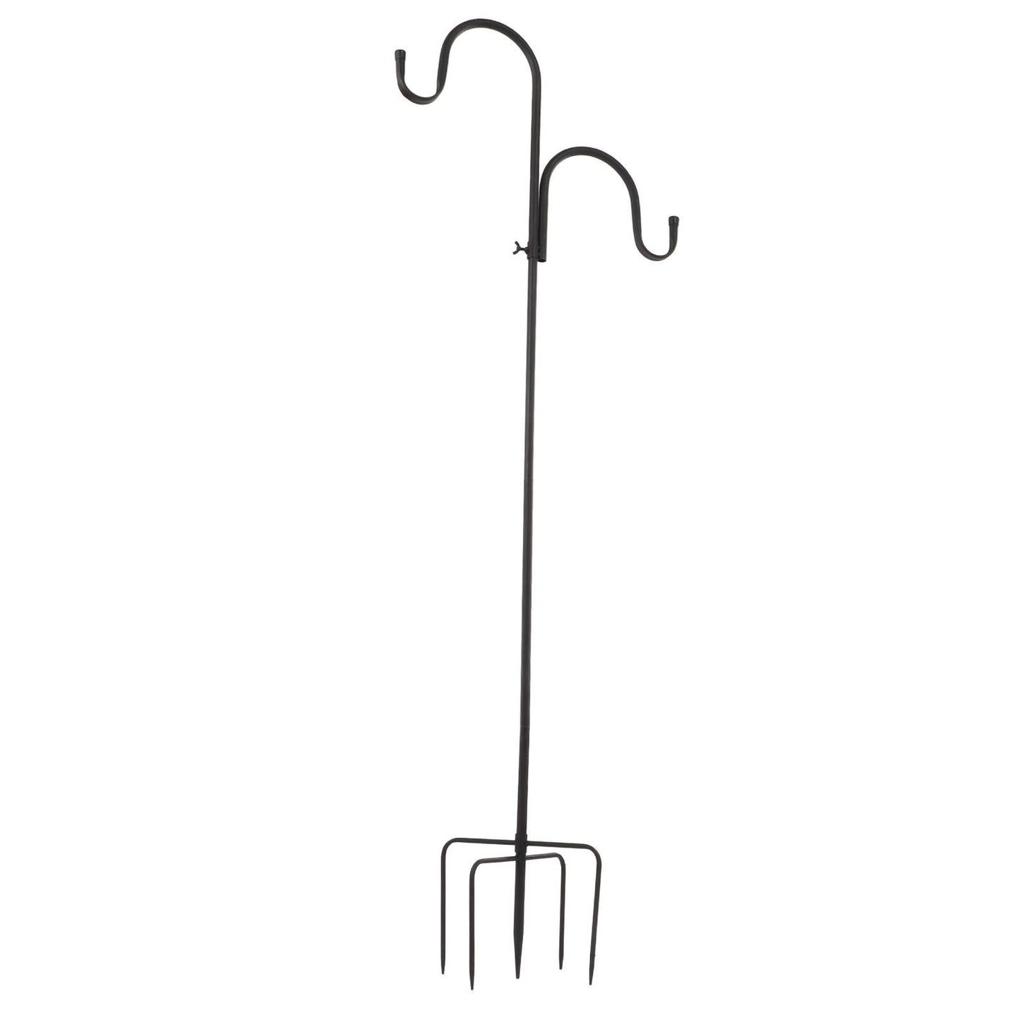Shepherd's Hook Detachable Bird Feeder Hanger Iron 2 Hooks 5 Prong Bases Courtyard Accessories - view 6