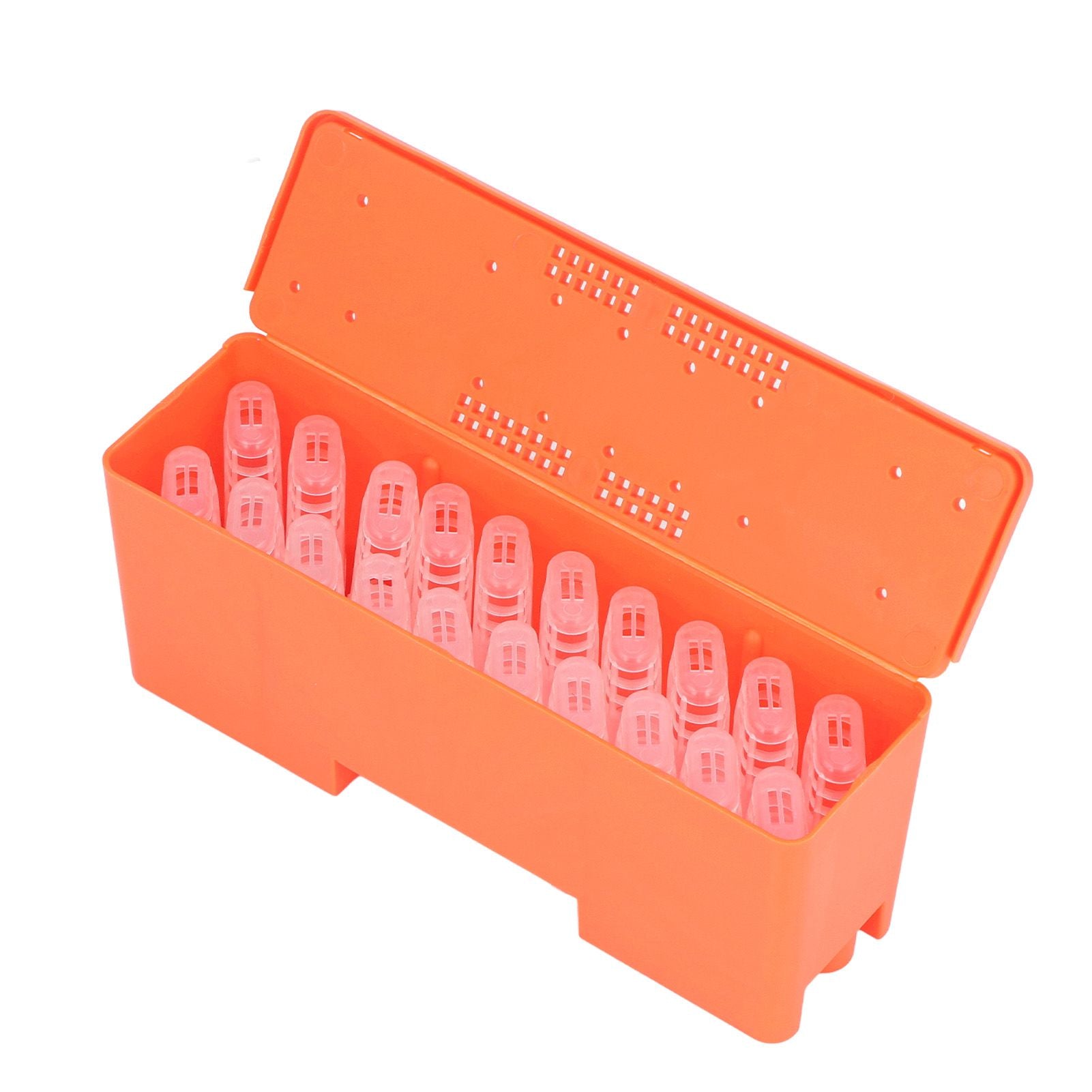 King Cage Transport Box with 20Pcs Queen Bee Rearing Cages Transparent King Cage Beekeeping Tools - view 3