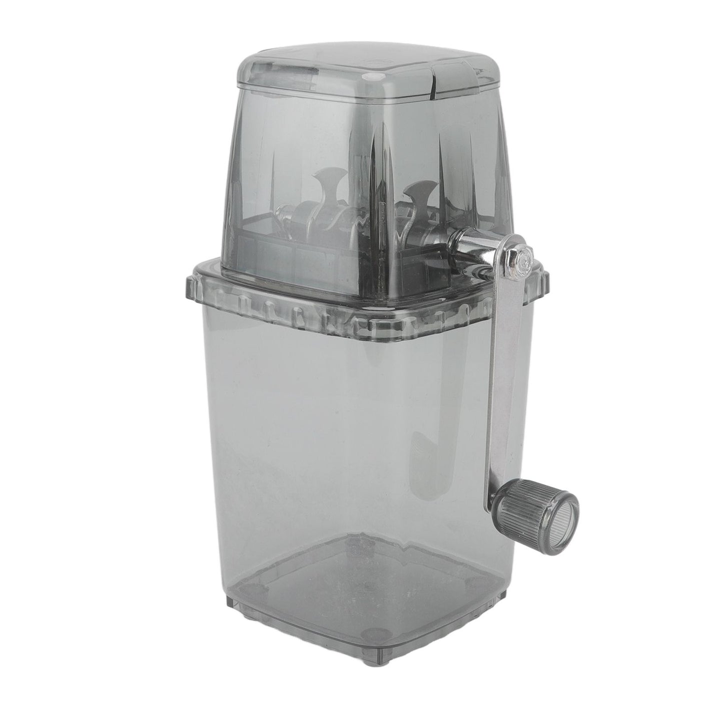 Manual Ice Crusher Small Portable Shaver Hand Operated Snow Cone Machine for Home Grey