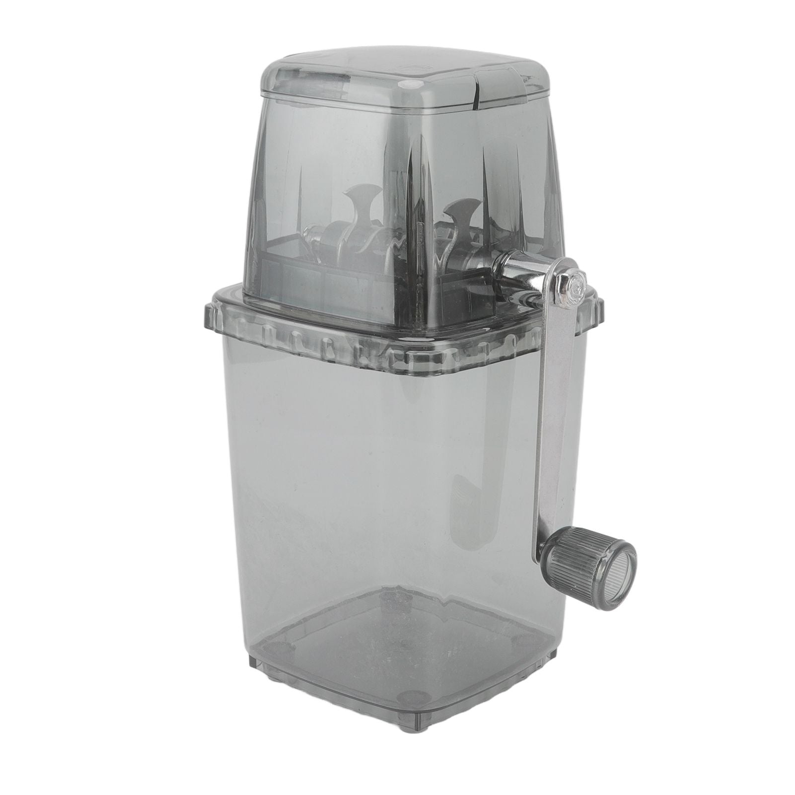 Manual Ice Crusher Small Portable Shaver Hand Operated Snow Cone Machine for Home Grey