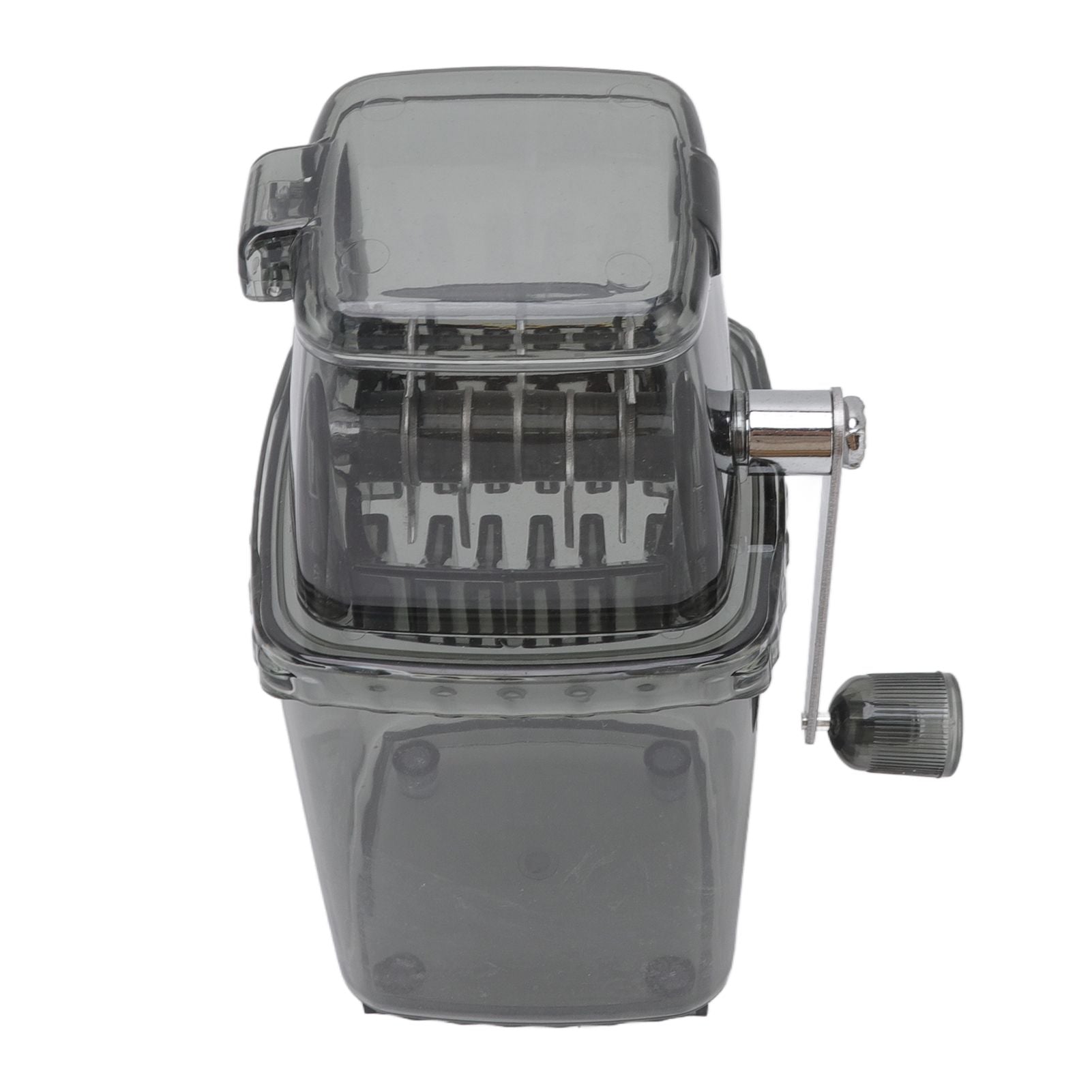 Manual Ice Crusher Small Portable Shaver Hand Operated Snow Cone Machine for Home Grey - view 3