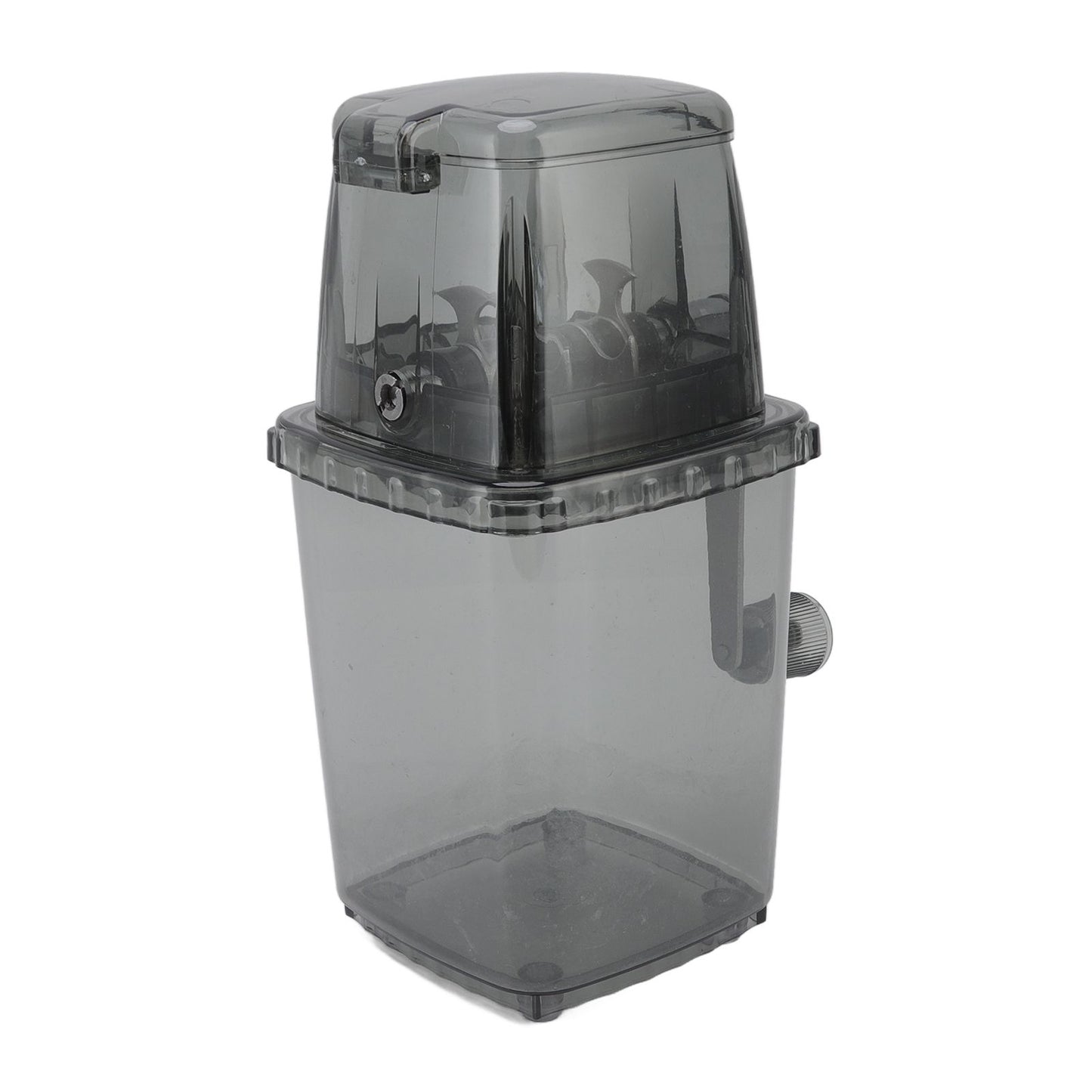 Manual Ice Crusher Small Portable Shaver Hand Operated Snow Cone Machine for Home Grey - view 4