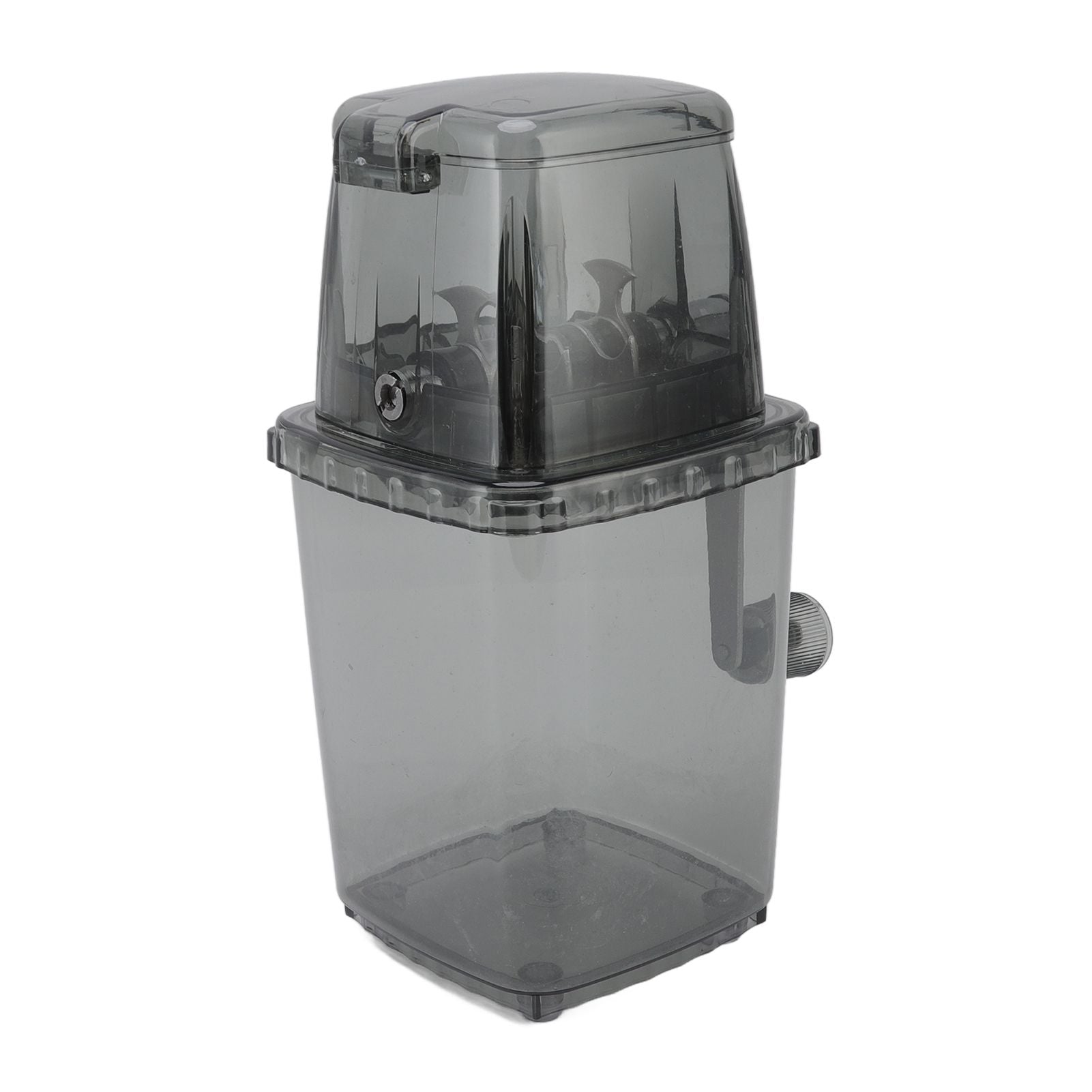 Manual Ice Crusher Small Portable Shaver Hand Operated Snow Cone Machine for Home Grey - view 4
