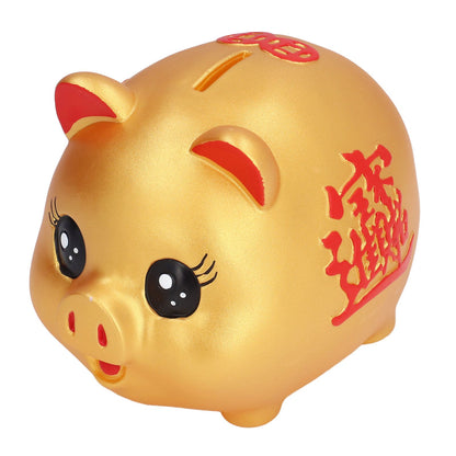 Piggy Bank Cute Cartoon Pig Shape Anti Falling Kids Coin Bank for Gift Home Decoration Coins Storage Middle Size(700 Pieces Storage) - view 6