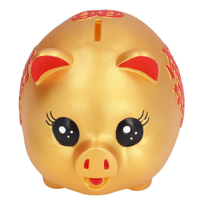 Piggy Bank Cute Cartoon Pig Shape Anti Falling Kids Coin Bank for Gift Home Decoration Coins Storage Middle Size(700 Pieces Storage) - view 9