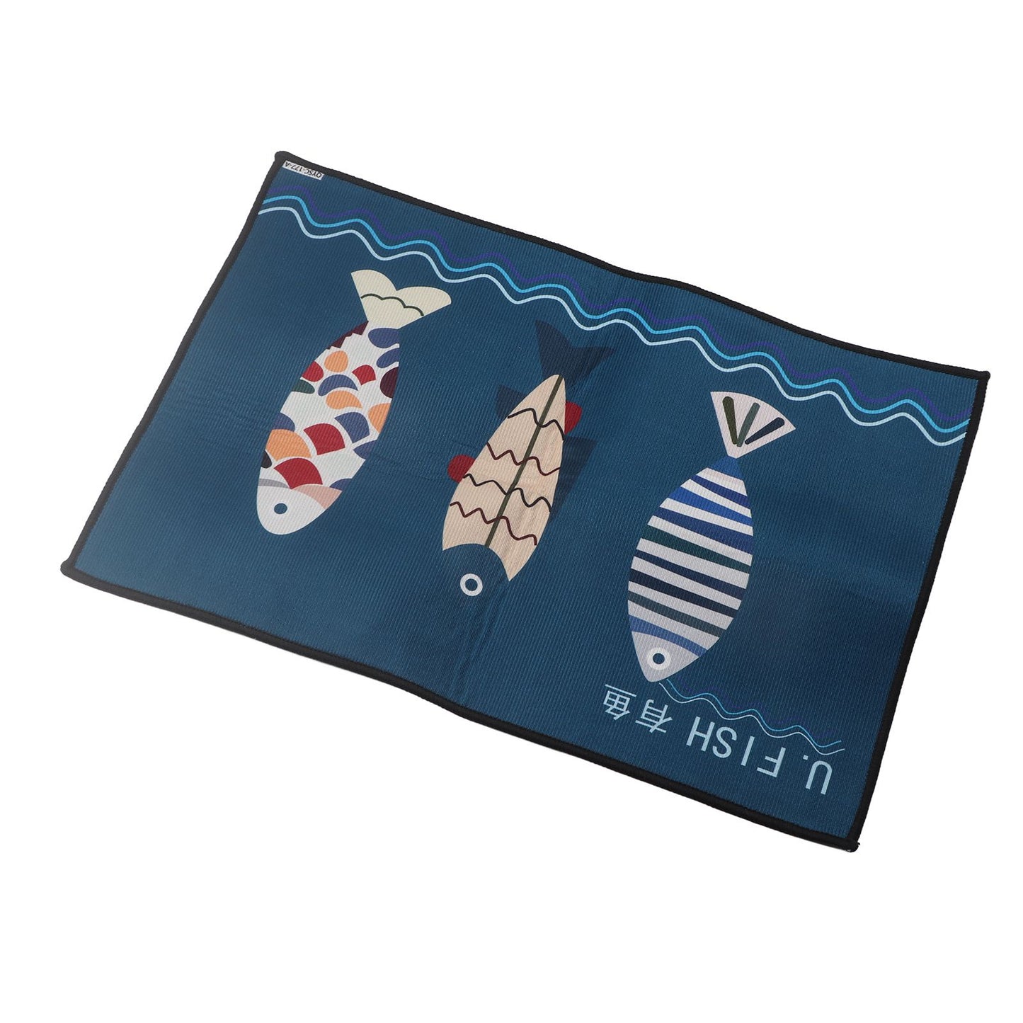 Floor Mat Prevent Slip Wearable Comfortable Cute Pattern Kitchen Pad for Living Room Bathroom Doorway Fish 40x60cm / 15.8x23.6in - view 4