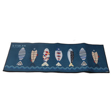 Floor Mat Prevent Slip Wearable Comfortable Cute Pattern Kitchen Pad for Living Room Bathroom Doorway Fish 40x120cm / 15.8x47.2in