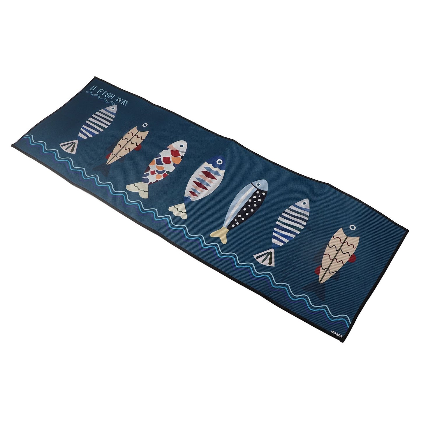 Floor Mat Prevent Slip Wearable Comfortable Cute Pattern Kitchen Pad for Living Room Bathroom Doorway Fish 40x120cm / 15.8x47.2in - view 3