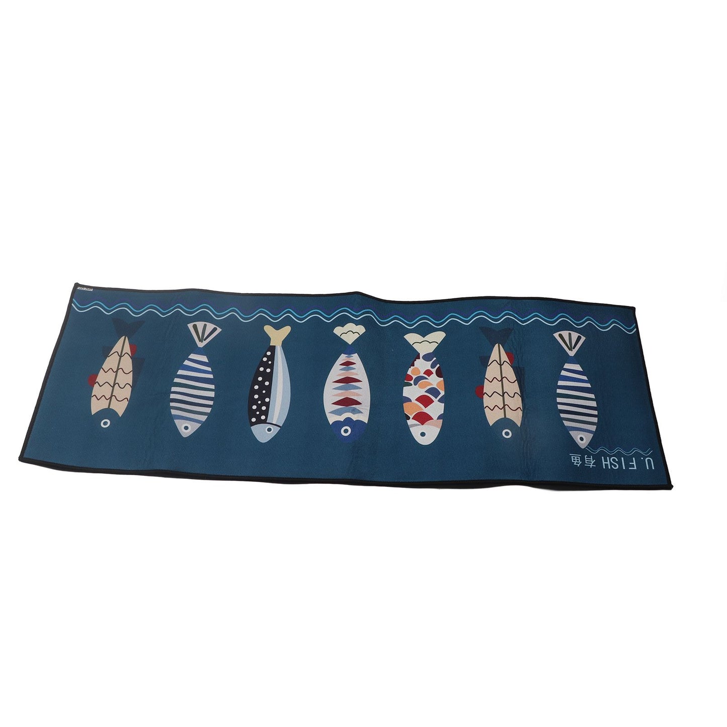 Floor Mat Prevent Slip Wearable Comfortable Cute Pattern Kitchen Pad for Living Room Bathroom Doorway Fish 40x120cm / 15.8x47.2in - view 4