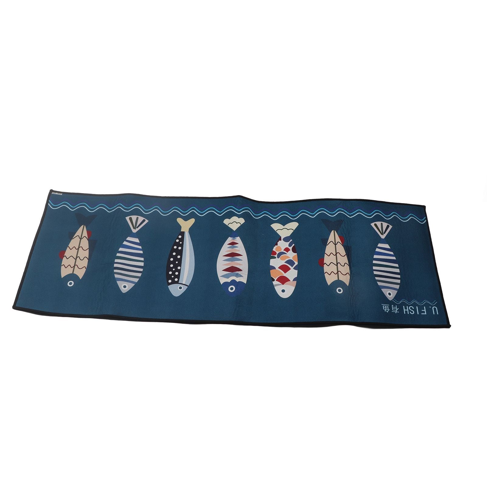 Floor Mat Prevent Slip Wearable Comfortable Cute Pattern Kitchen Pad for Living Room Bathroom Doorway Fish 40x120cm / 15.8x47.2in - view 4