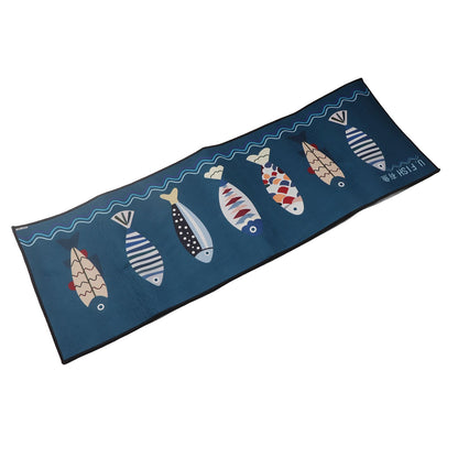Floor Mat Prevent Slip Wearable Comfortable Cute Pattern Kitchen Pad for Living Room Bathroom Doorway Fish 40x120cm / 15.8x47.2in - view 10