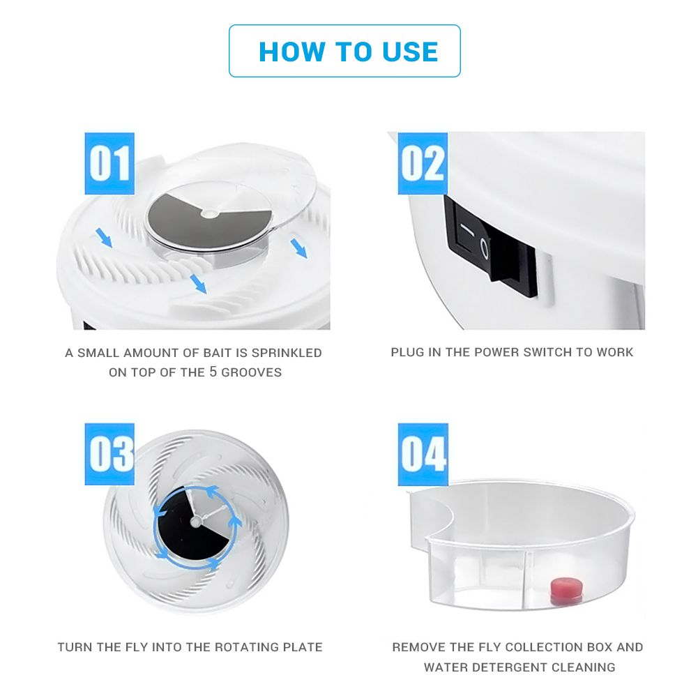 1PCS Electric Fly Trap Device with Trapping Food Electric Flycatcher Artifact - view 4