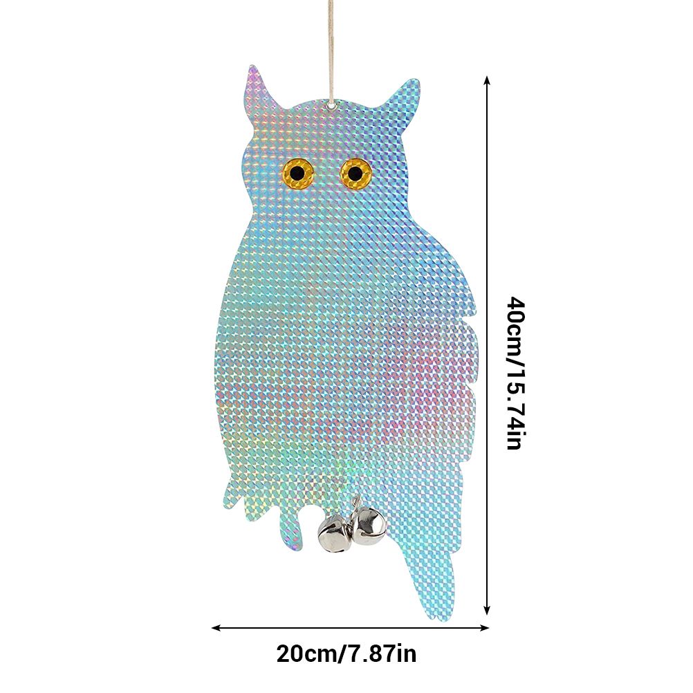 Owl Bird Repellent Control Scare Device Holographic Reflective Fake Owl Scares Bird Repellent Garden Supplies - view 3