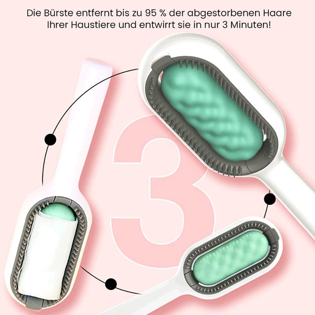 Pet Brush Grooming Comb Soft Bristles Pet Grooming Brush for Massage and Removal of Loose Hair Tangled Hair - view 3