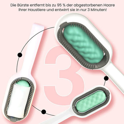 Pet Brush Grooming Comb Soft Bristles Pet Grooming Brush for Massage and Removal of Loose Hair Tangled Hair - view 3