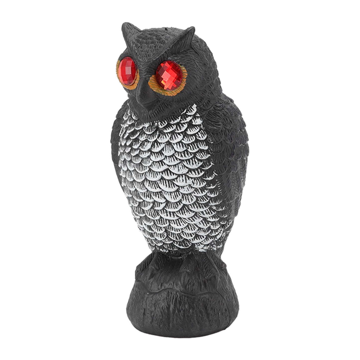 Owl Bird Deterrent Garden Plastic Red Eyes Owls to Keep Birds Away Fine Details Wear Resistant Owls to Keep Birds Away Cartoon Flaky Small Owl - view 2
