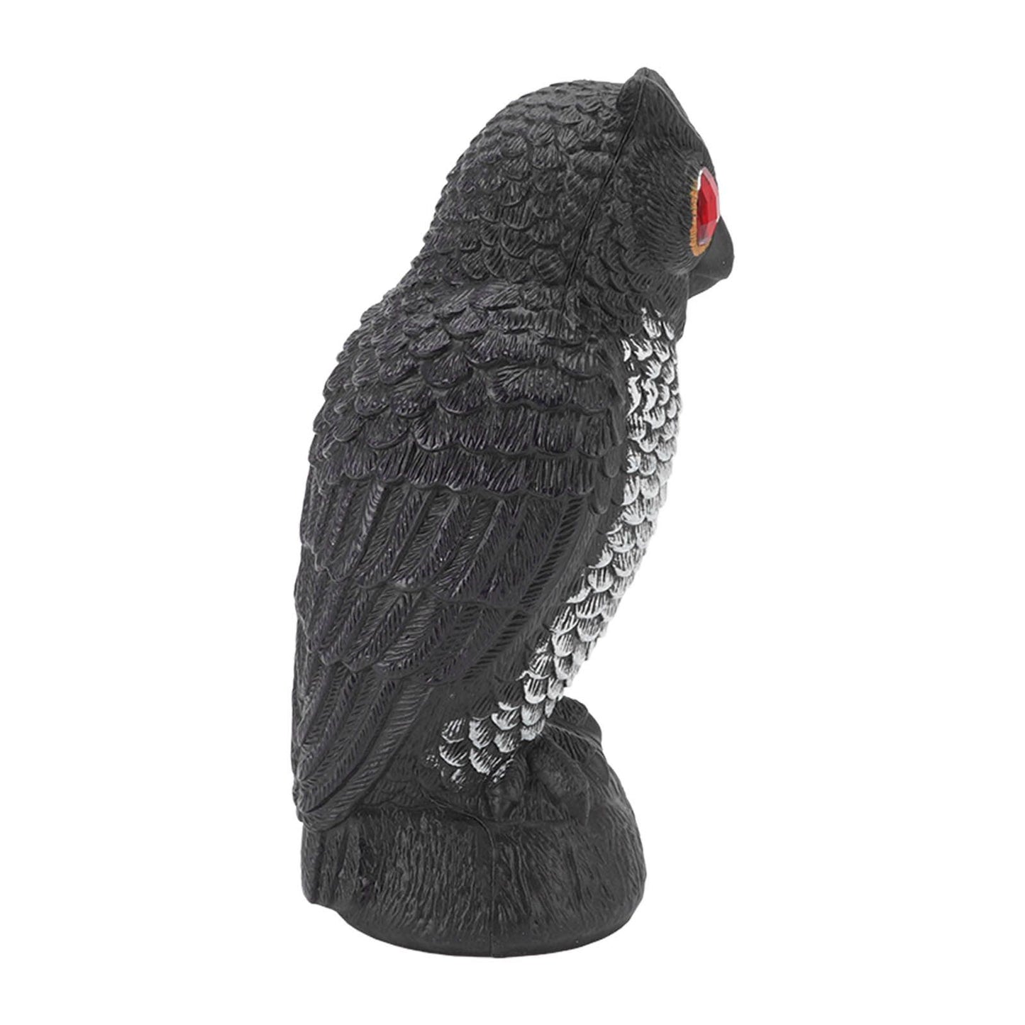 Owl Bird Deterrent Garden Plastic Red Eyes Owls to Keep Birds Away Fine Details Wear Resistant Owls to Keep Birds Away Cartoon Flaky Small Owl - view 4