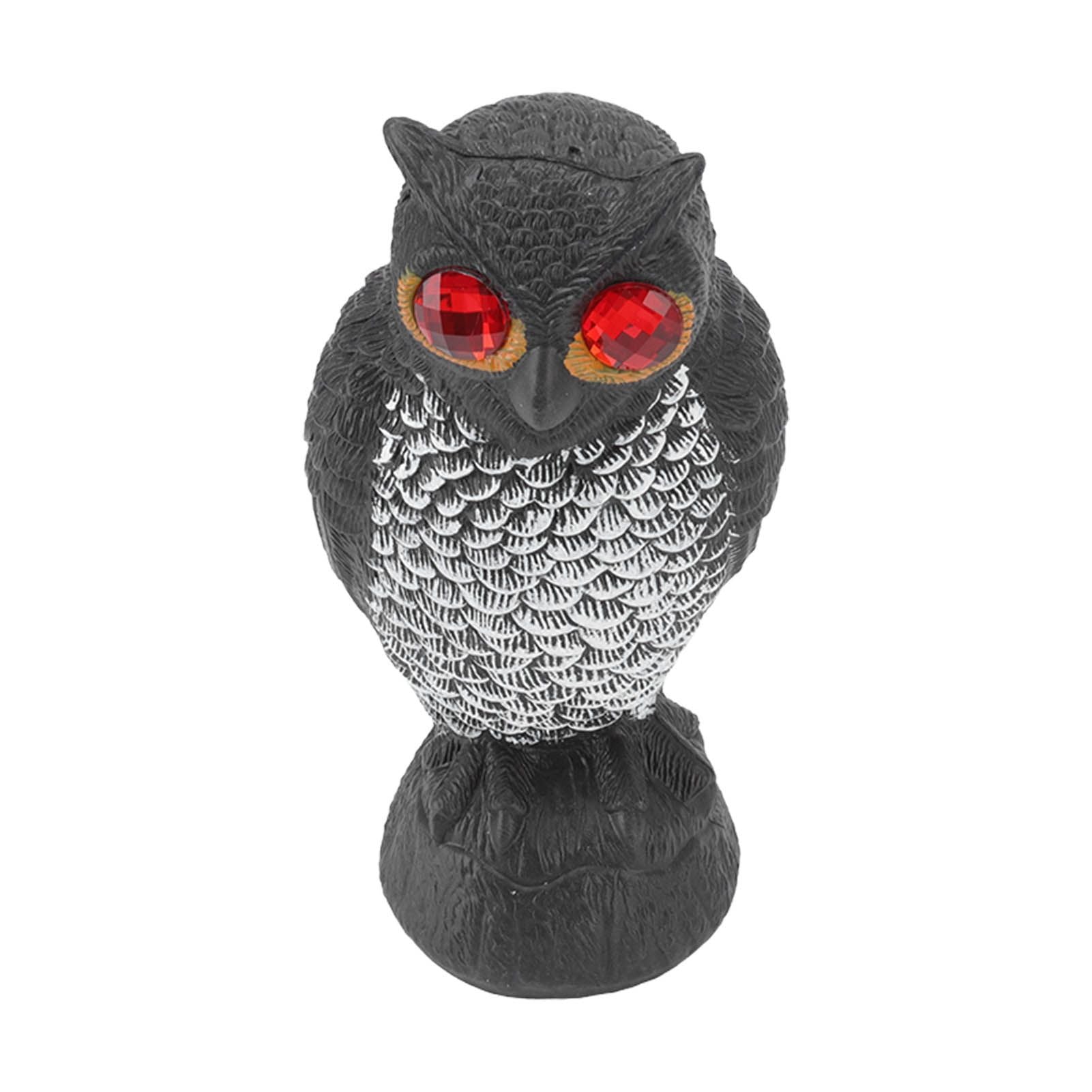 Owl Bird Deterrent Garden Plastic Red Eyes Owls to Keep Birds Away Fine Details Wear Resistant Owls to Keep Birds Away Cartoon Flaky Small Owl - view 6