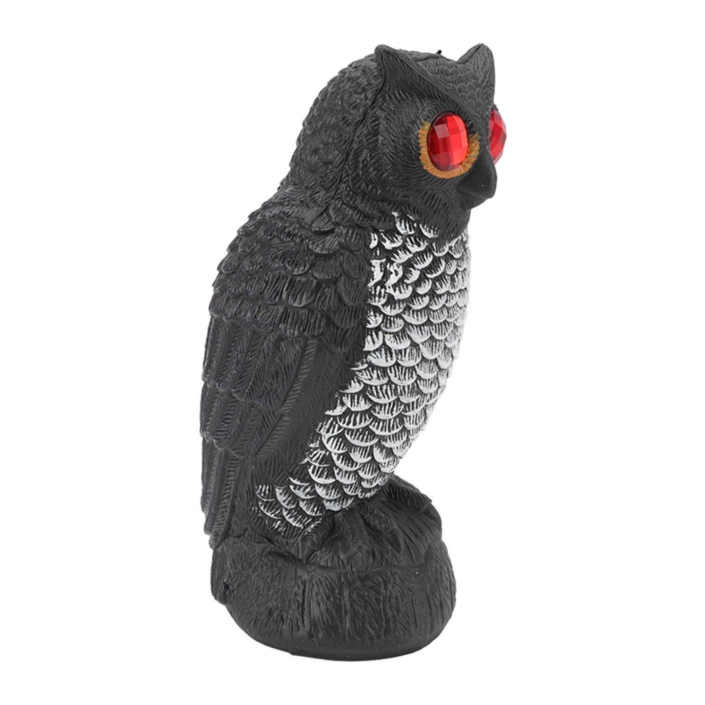 Owl Bird Deterrent Garden Plastic Red Eyes Owls to Keep Birds Away Fine Details Wear Resistant Owls to Keep Birds Away Cartoon Flaky Small Owl - view 8