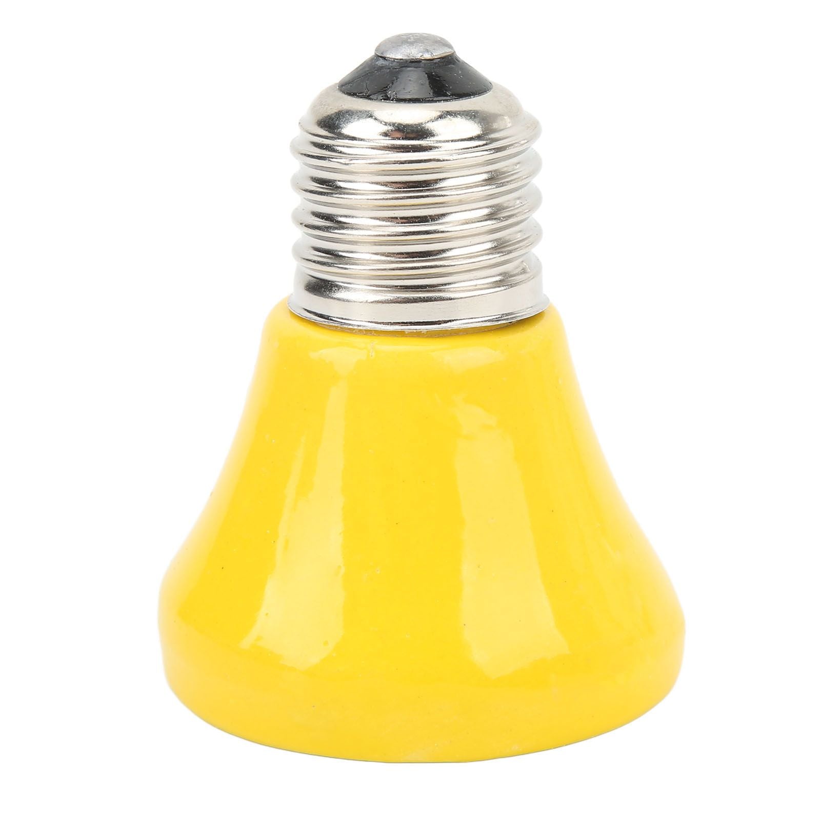 Ceramic Reptile Heat Lamp Bulb Mini Infrared Heat Ceramic Amphibian Heating Lamp for Lizards Reptiles 220V‑240V 25W Yellow - view 7