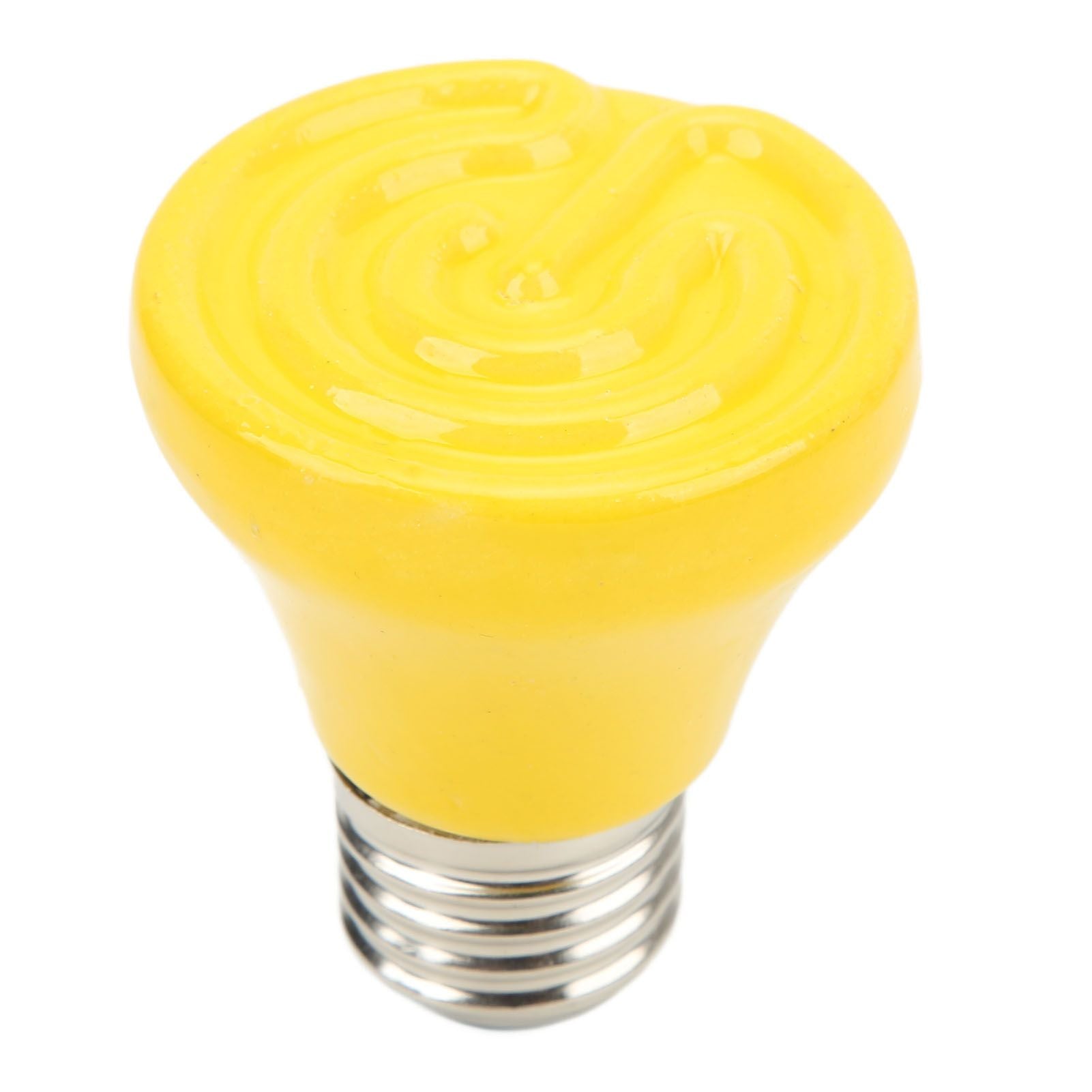 Ceramic Reptile Heat Lamp Bulb Mini Infrared Heat Ceramic Amphibian Heating Lamp for Lizards Reptiles 220V‑240V 25W Yellow - view 9