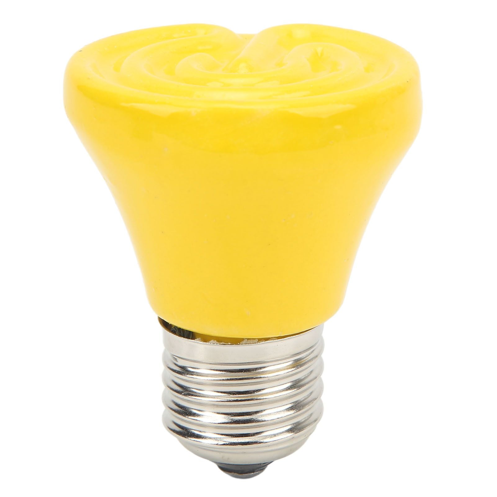 Ceramic Reptile Heat Lamp Bulb Mini Infrared Heat Ceramic Amphibian Heating Lamp for Lizards Reptiles 220V‑240V 25W Yellow - view 10