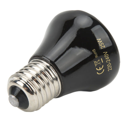 Ceramic Reptile Heat Lamp Bulb Mini Infrared Heat Ceramic Amphibian Heating Lamp for Lizards Reptiles 220V‑240V 25W Black - view 3