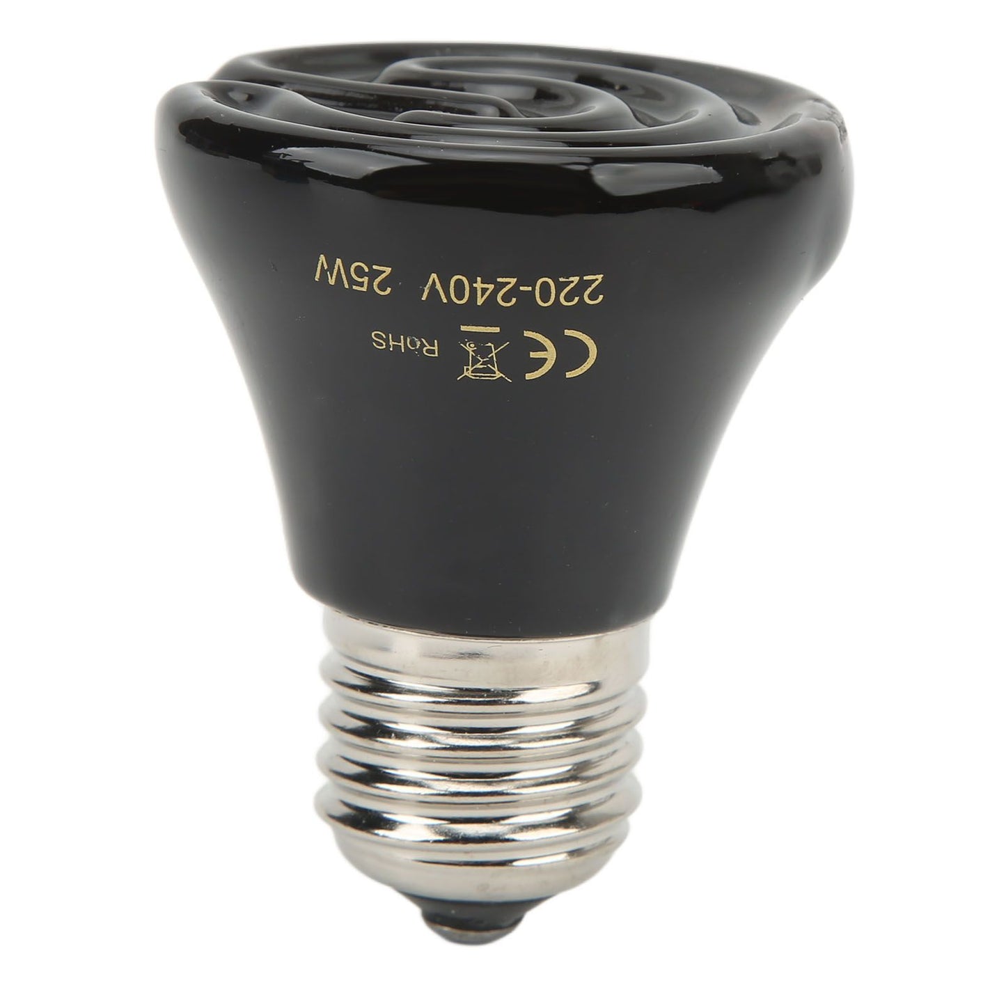 Ceramic Reptile Heat Lamp Bulb Mini Infrared Heat Ceramic Amphibian Heating Lamp for Lizards Reptiles 220V‑240V 25W Black - view 4