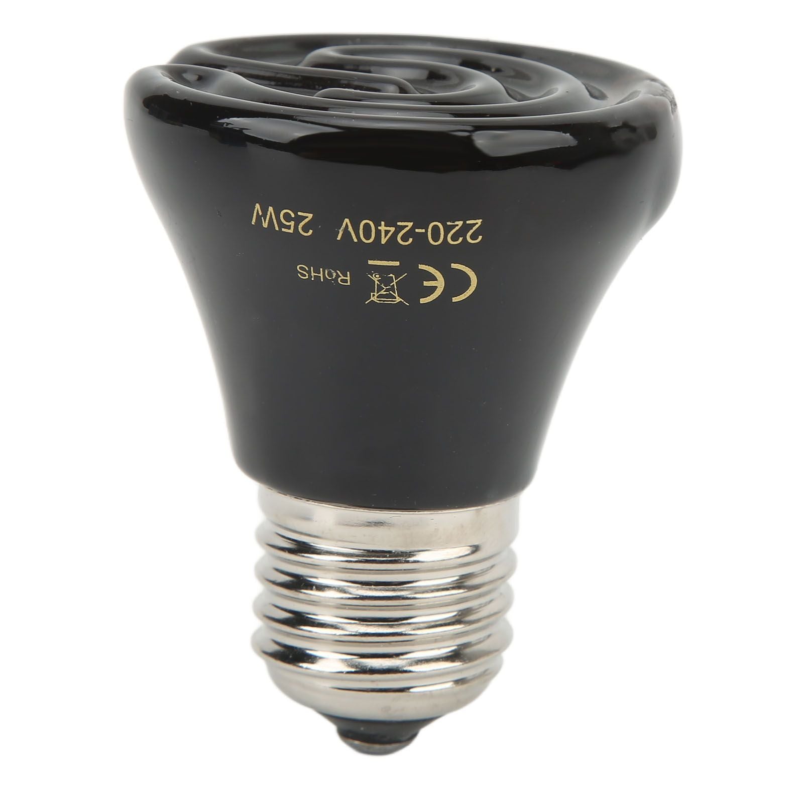Ceramic Reptile Heat Lamp Bulb Mini Infrared Heat Ceramic Amphibian Heating Lamp for Lizards Reptiles 220V‑240V 25W Black - view 4