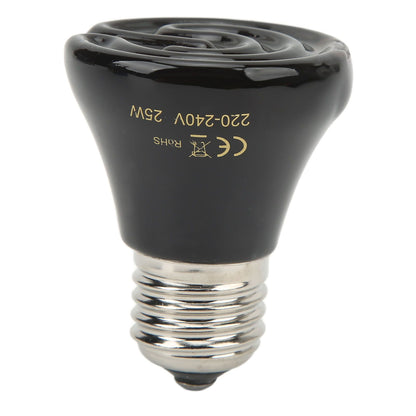 Ceramic Reptile Heat Lamp Bulb Mini Infrared Heat Ceramic Amphibian Heating Lamp for Lizards Reptiles 220V‑240V 25W Black - view 4