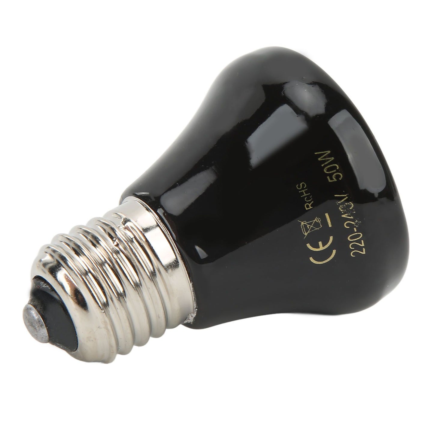 Ceramic Reptile Heat Lamp Bulb Mini Infrared Heat Ceramic Amphibian Heating Lamp for Lizards Reptiles 220V‑240V 50W Black - view 3