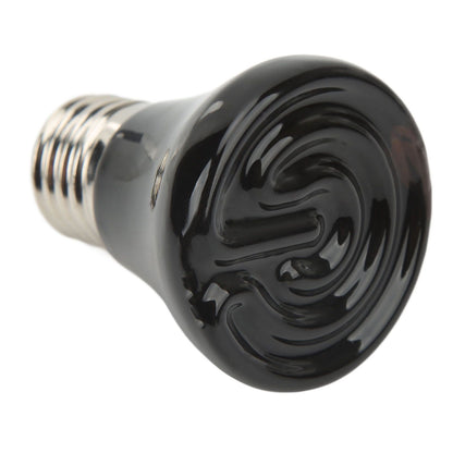 Ceramic Reptile Heat Lamp Bulb Mini Infrared Heat Ceramic Amphibian Heating Lamp for Lizards Reptiles 220V‑240V 50W Black - view 6