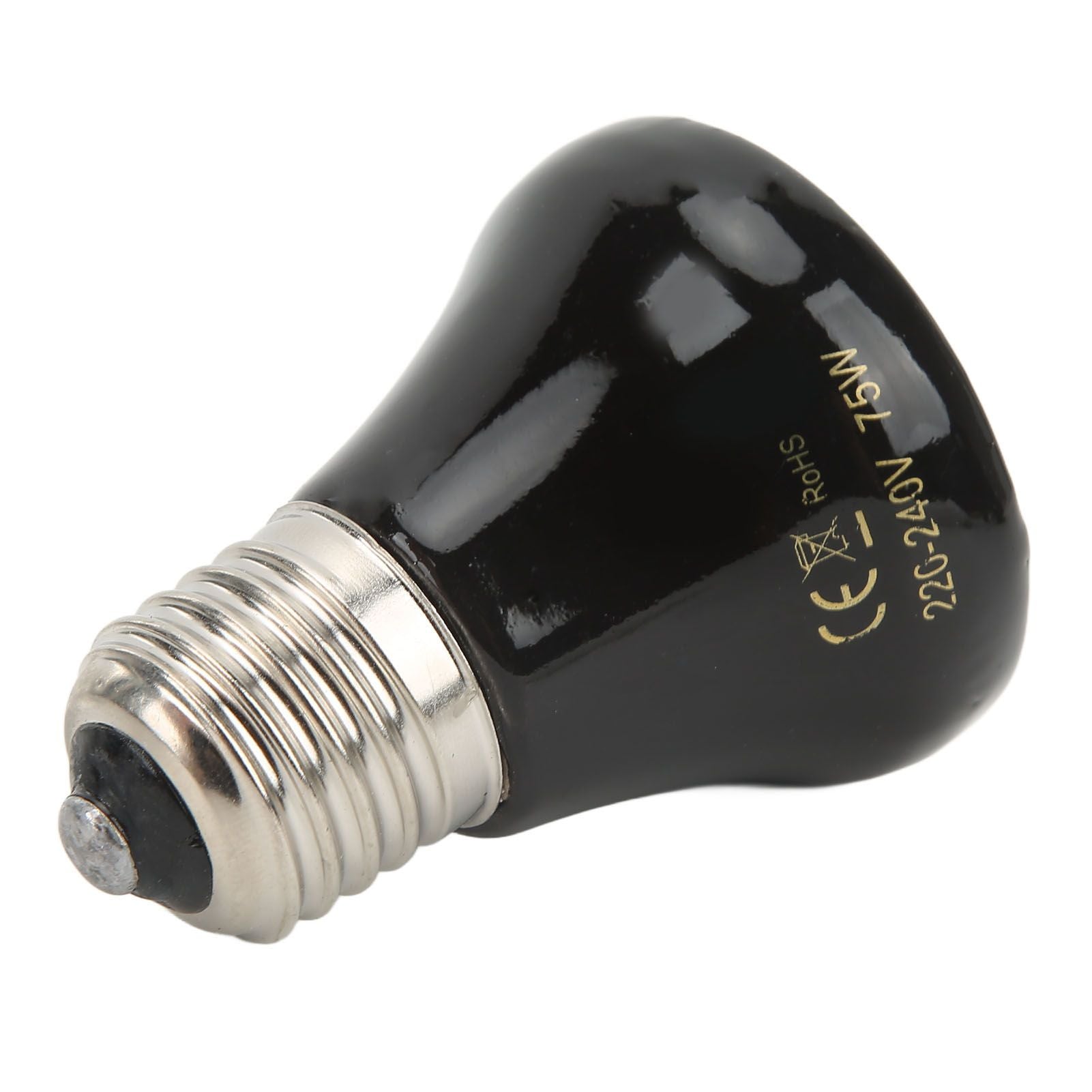 Ceramic Reptile Heat Lamp Bulb Mini Infrared Heat Ceramic Amphibian Heating Lamp for Lizards Reptiles 220V‑240V 75W Black - view 3