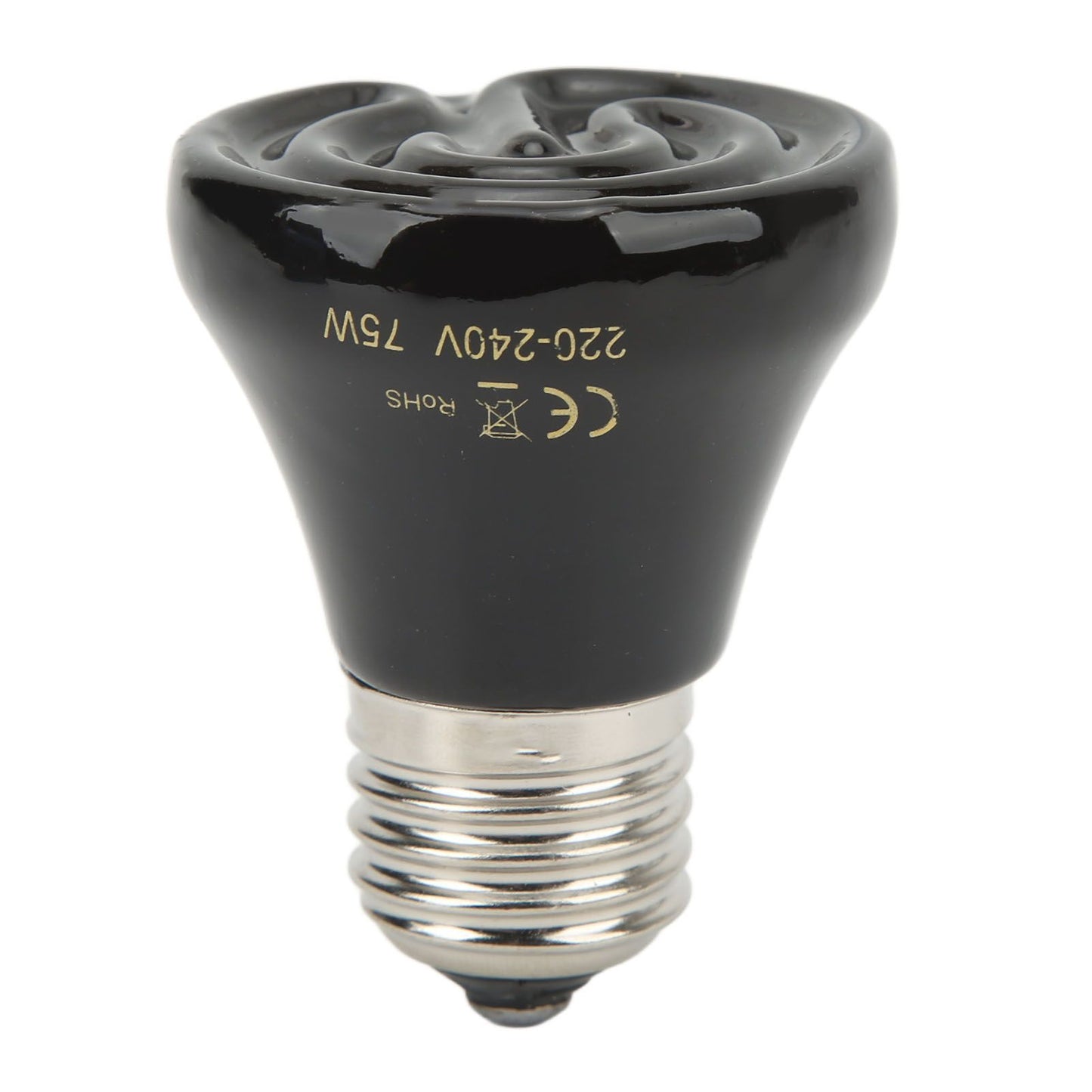 Ceramic Reptile Heat Lamp Bulb Mini Infrared Heat Ceramic Amphibian Heating Lamp for Lizards Reptiles 220V‑240V 75W Black - view 4