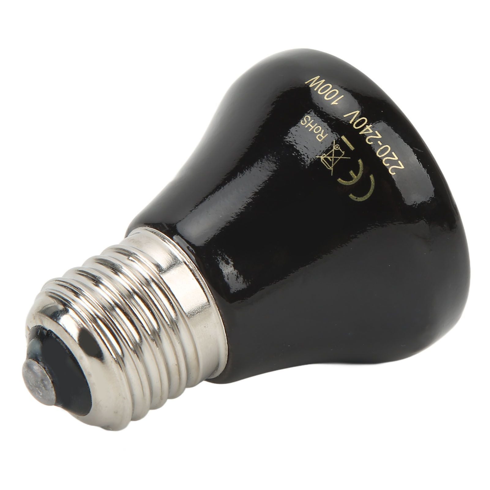 Ceramic Reptile Heat Lamp Bulb Mini Infrared Heat Ceramic Amphibian Heating Lamp for Lizards Reptiles 220V‑240V 100W Black - view 3