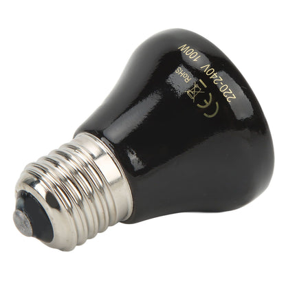 Ceramic Reptile Heat Lamp Bulb Mini Infrared Heat Ceramic Amphibian Heating Lamp for Lizards Reptiles 220V‑240V 100W Black - view 3
