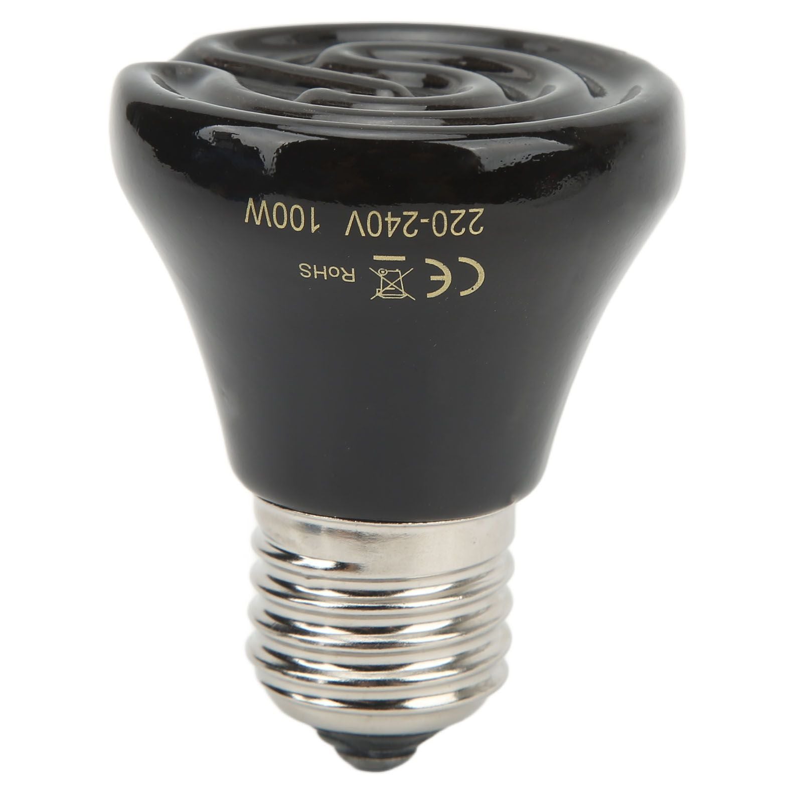 Ceramic Reptile Heat Lamp Bulb Mini Infrared Heat Ceramic Amphibian Heating Lamp for Lizards Reptiles 220V‑240V 100W Black - view 4