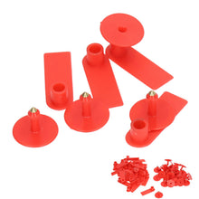 Blank Livestock Ear Tag Handwritable Prevent Shedding Animal Ear Label for Pig Cattle Sheep Red 100 Set - view 2